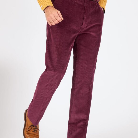 Bonobos Men’s Stretch Corduroy Pants Burgundy 31x30 | Soft Cotton Blend - Picture 1 of 15